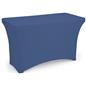 Navy blue fitted spandex table covers