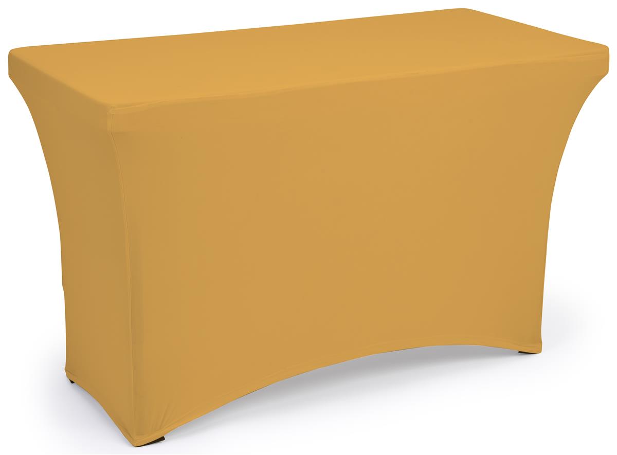Gold fitted spandex table covers