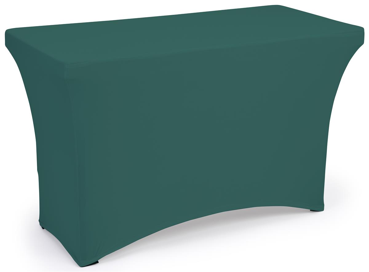 Forest green fitted spandex table covers
