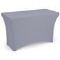 Gray fitted spandex table covers