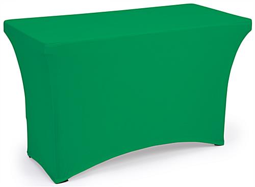 Kelly green fitted spandex table covers