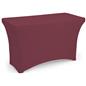 Burgundy fitted spandex table covers