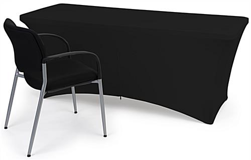 Fitted spandex table covers with zipper back
