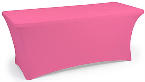 Vibrant pink fitted spandex table covers