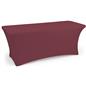 Burgundy fitted spandex table covers