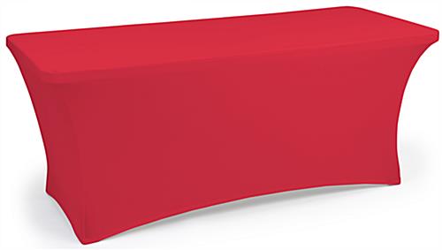 Red fitted spandex table covers