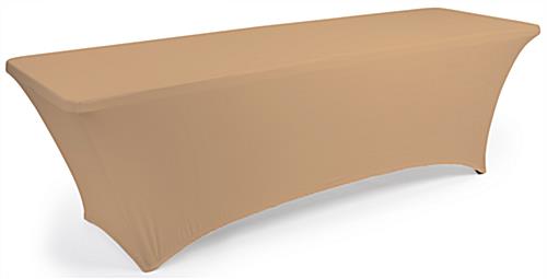 Tan fitted spandex table covers