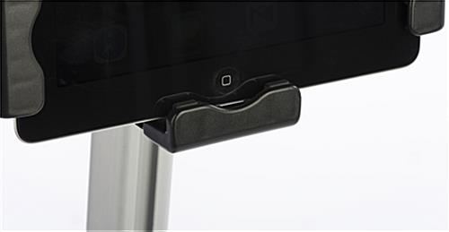 Rolling iPad stand with home button access