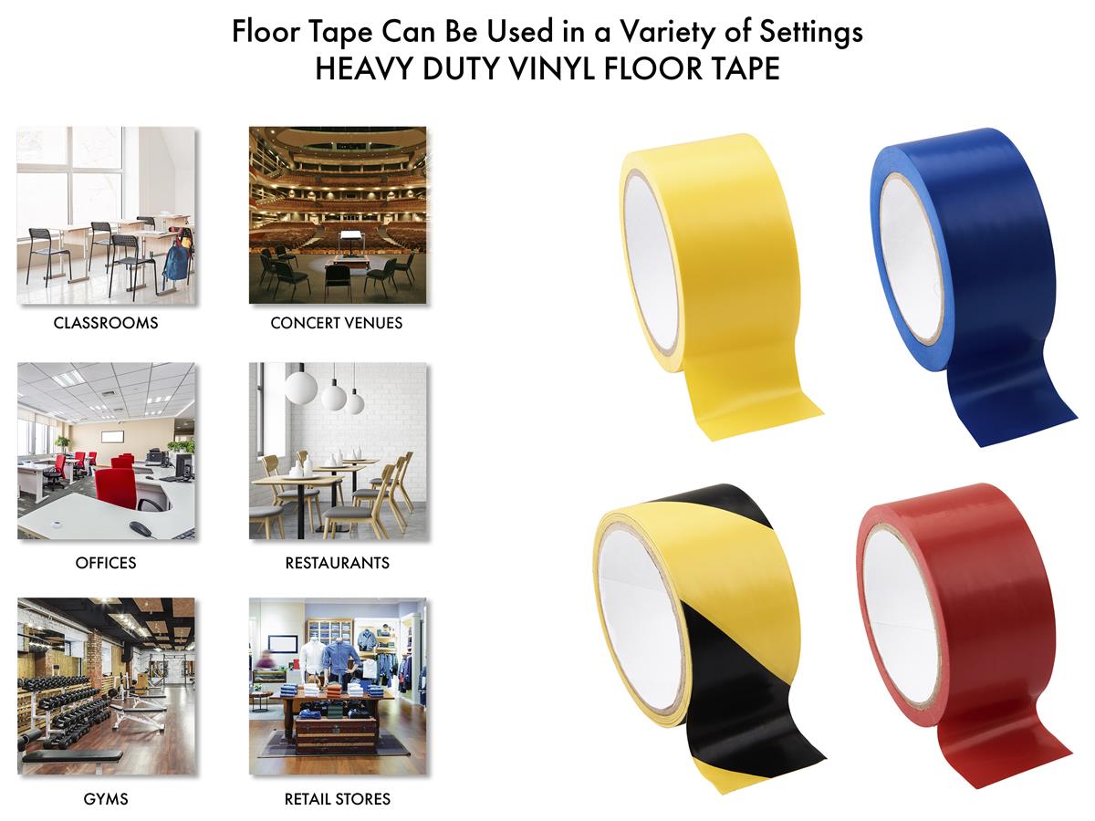 Vinyl Floor Tape | Great for Indoor and Outdoor Usage