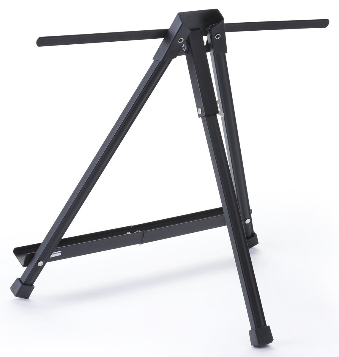 Glossy Black Sturdy Metal for Small Plates 1/8 Wire. Folding Tabletop Easel 