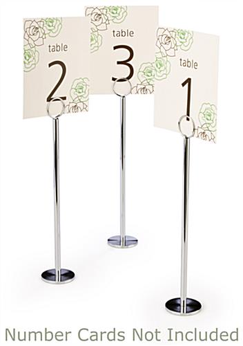 Silver Number Card Holders | Wedding & Banquet Displays