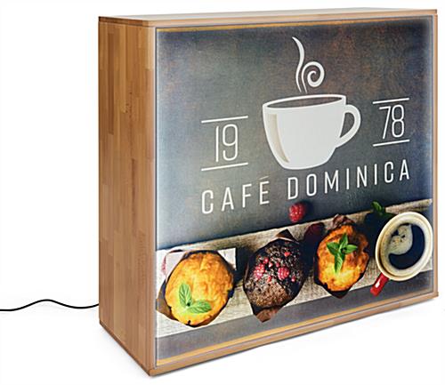 SEG replacement graphic for TBOX series trade show counters will enhance your brand messaging 