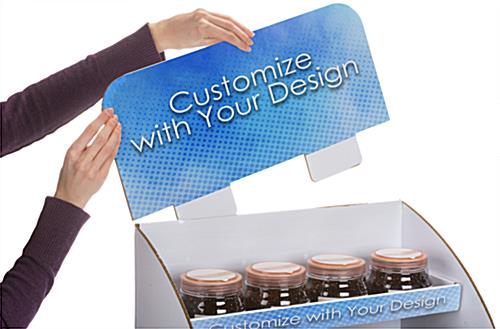 Custom corrugated POP display with removable header