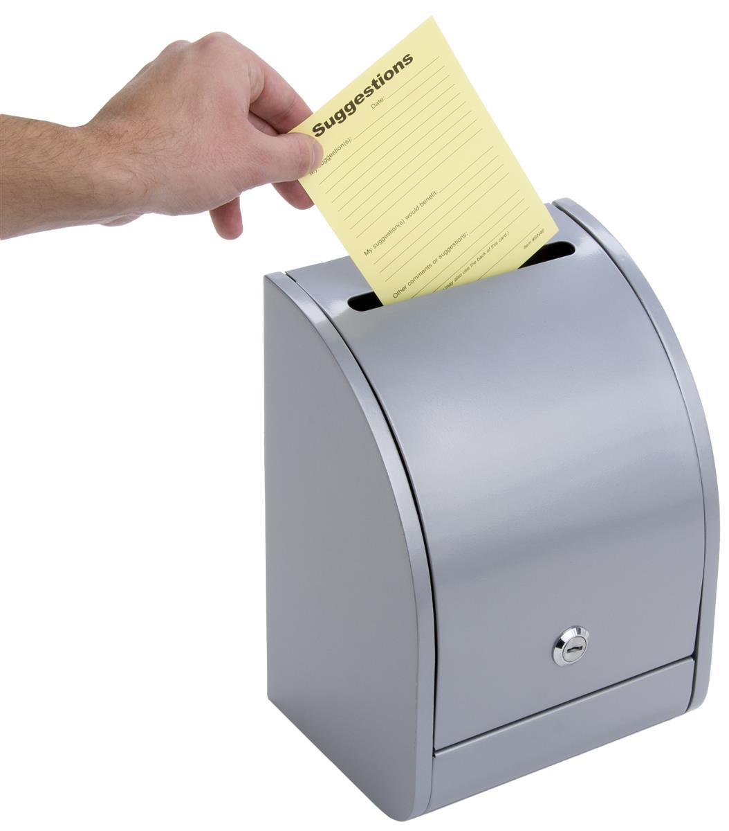 Silver Suggestion Lockbox Wall Mountable