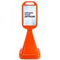 Traffic cone sidewalk sign with customizable graphics