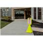 Outdoor cone sign is highly visible