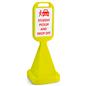 Traffic cone signage for TCSWSN series printed with full-color solvent