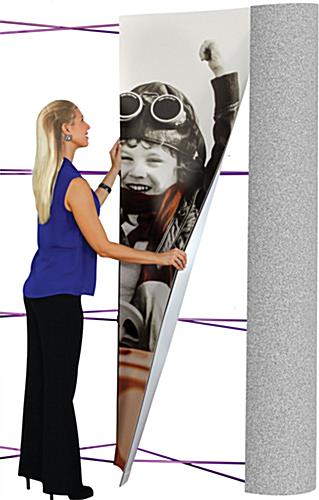 10' trade show wall with 4 graphic panels
