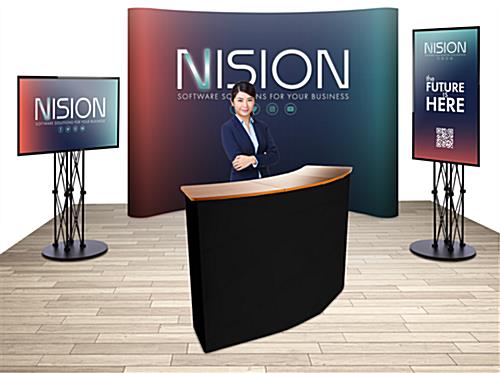 Tv display for trade show booth mockup