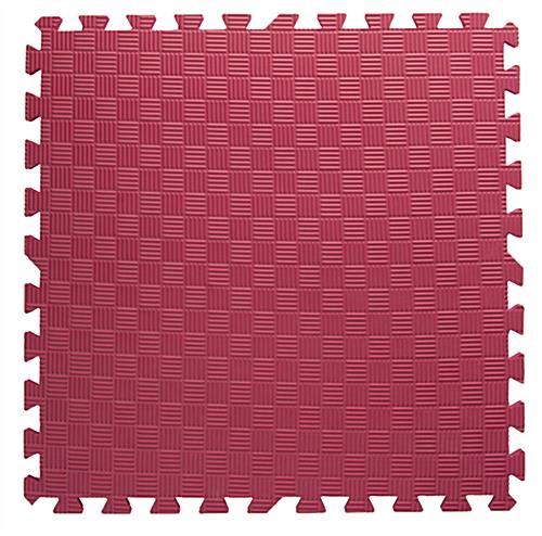 Red & Black Mix and Match Trade Show Mats with Interlocking Edges