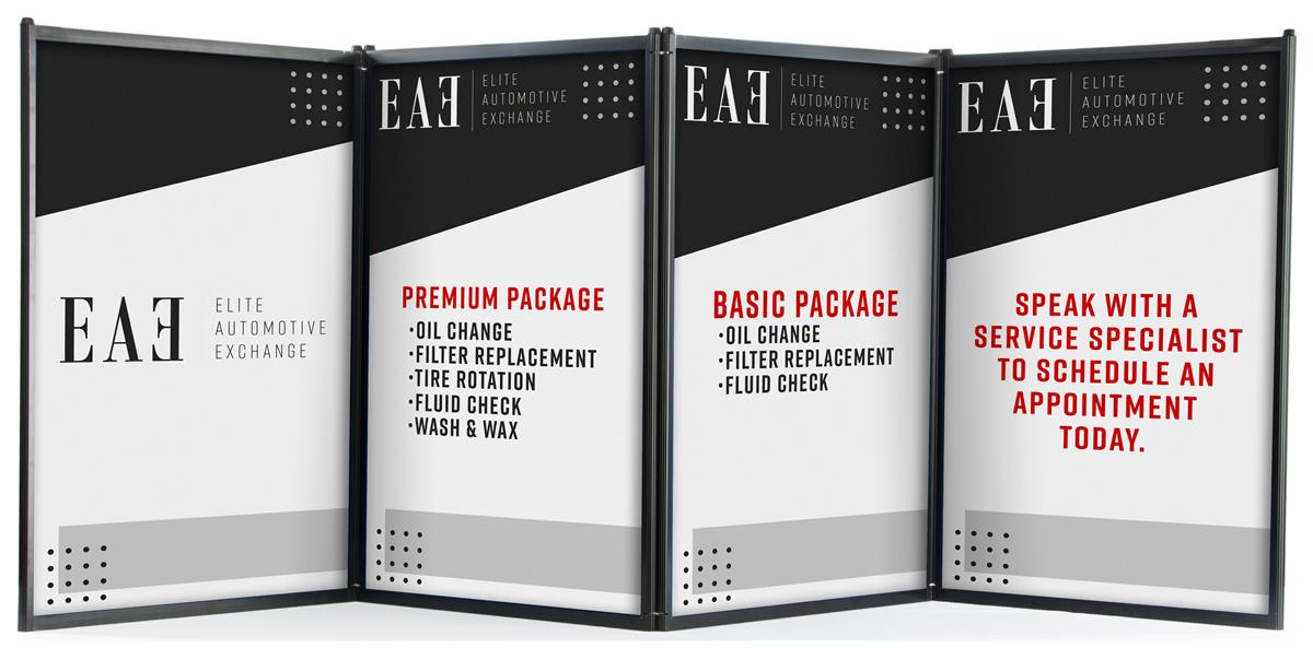 Hook and Loop Tabletop Display Board Travel Bag Included