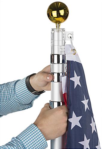 Telescoping Flagpole with Cam Locks