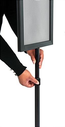 Sign displays with telescoping pole
