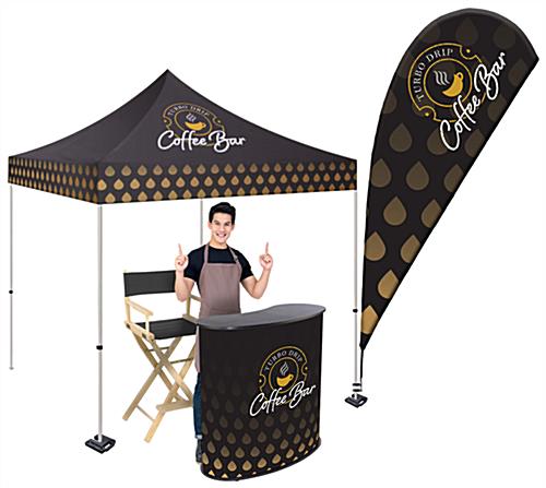 Trade show tent kit with seven components for cost savings