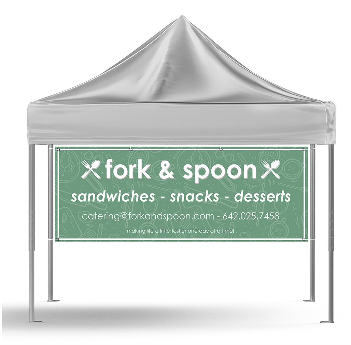Image of Vinyl Tent Banners on Tent
