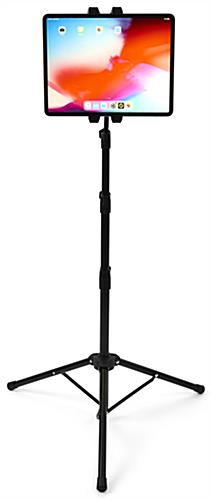 Gooseneck tripod tablet floor stand fits tables between 7- 12.9 inches 