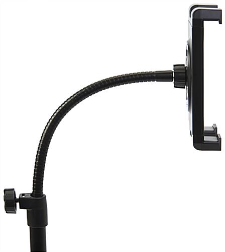 Gooseneck tripod tablet floor stand with multi-functions 