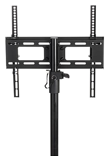 Universal bracket included with portable TV stand with tripod legs