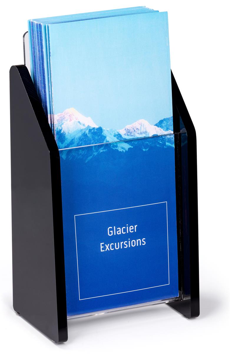 TriFold Literature Displays Clear Acrylic with Black Sides