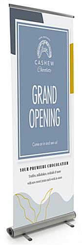Custom printed retractable banner with personalized design