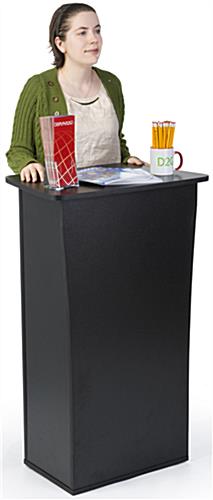 Black MDF Knock Down Trade Show Counter