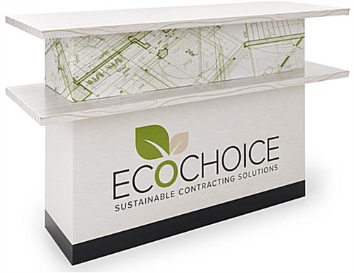 Eco-friendly display counter with full color custom graphics