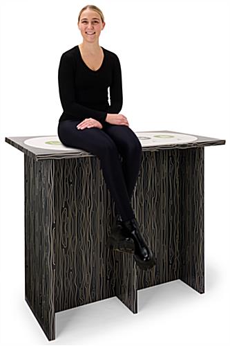 Durable eco-friendly event table with high-crush strength kraft core