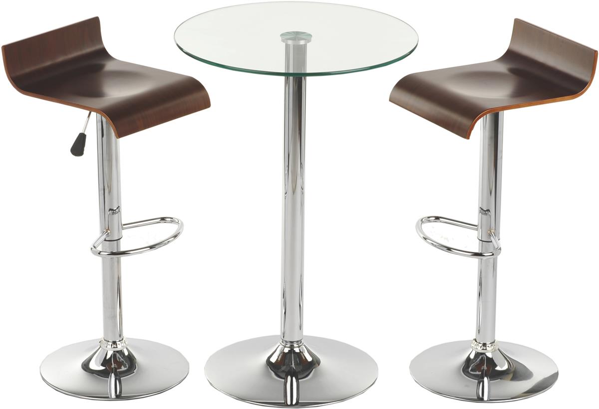 glass pub table and stools