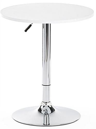 White Bar Table and Chair Set, Adjustable Hightop