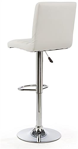 White Gas Lift Chair and Table Set Made with Faux Leather