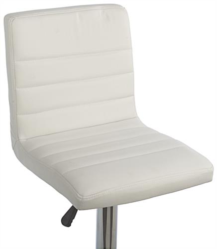 White Gas Lift Chair and Table Set, Rotating