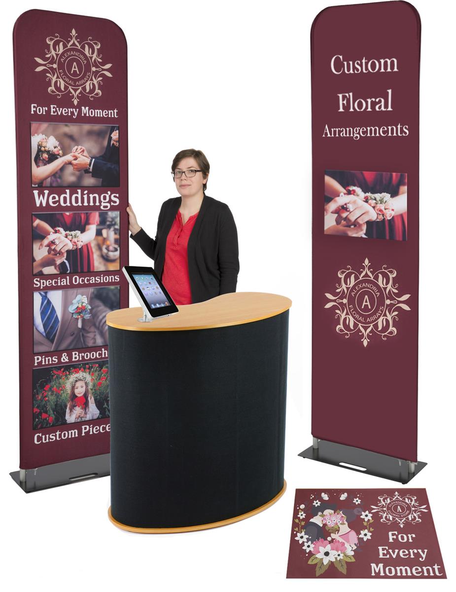 Economy Banner Display Booth Kit 5 Piece Custom Configuration