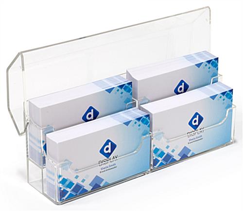 10' trade show booth kit with 2 tier clear acrylic business card holder
