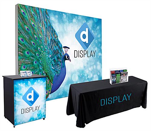 10' Trade Show Booth Kit | Backwall, Counter, & Table Cover