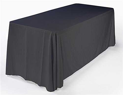 Black table cover for 6ft table with 20' trade show package