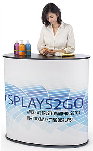 Curved Exhibit Counter for Trade Shows & Conventions