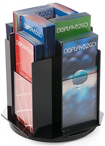 Rotating Literature Holder with 8 Pockets