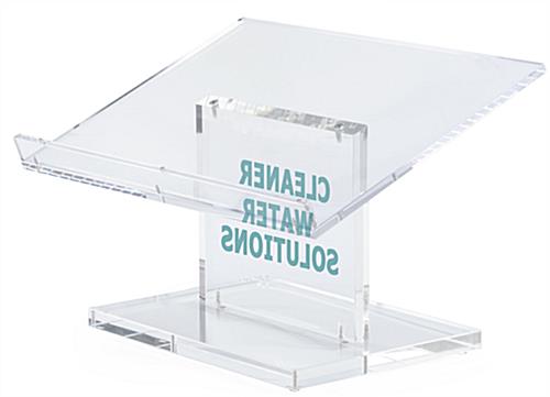 Custom Acrylic Desktop Podium has a Large Reading Surface