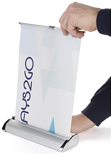 Mini Retractable Banner Stand with Easy Set Up