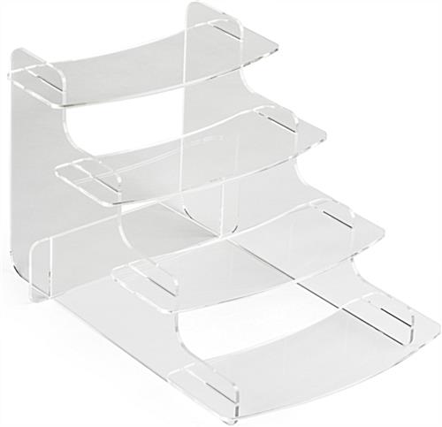 Acrylic Step Riser | 4 Tiered Levels for Merchandise Display